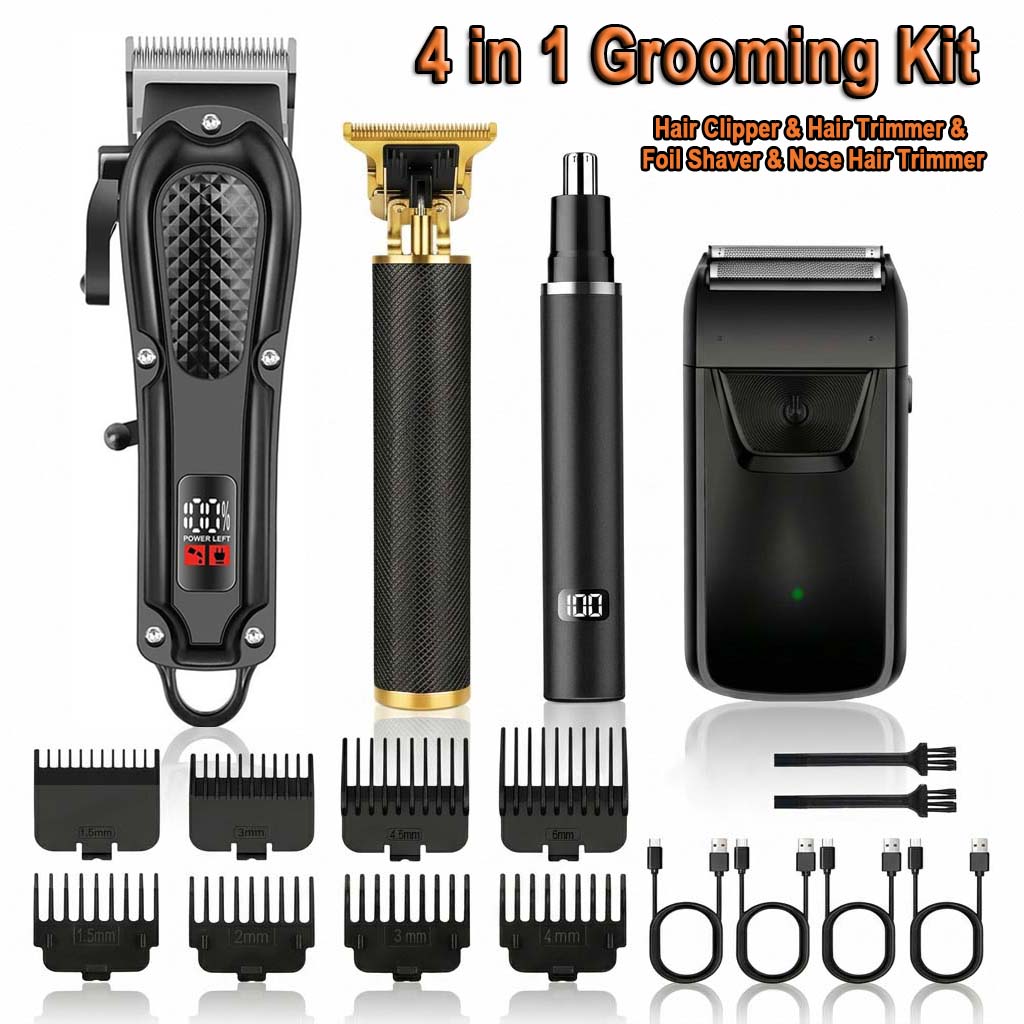 Electric Shaver Rotary - 4가지 기능이 하나로 합쳐진 남성용 헤어