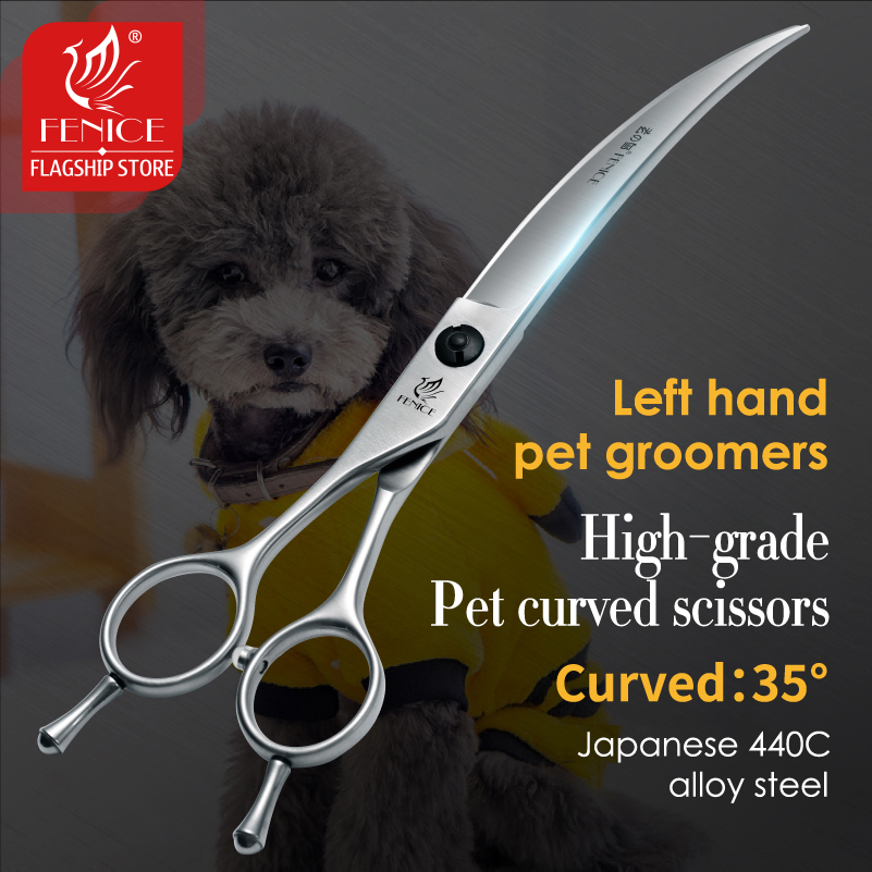 Grooming Scissors - Fenice 전문 왼손 7/7, 슈퍼 커브,