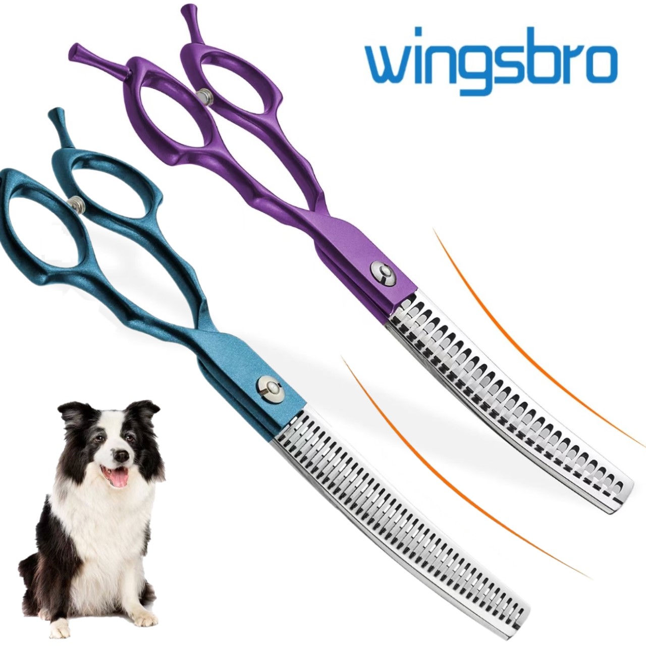7인치 곡선형 청커 가위, 스테인리스 스틸 애견 미용  - Grooming Scissors 리뷰 및 가격