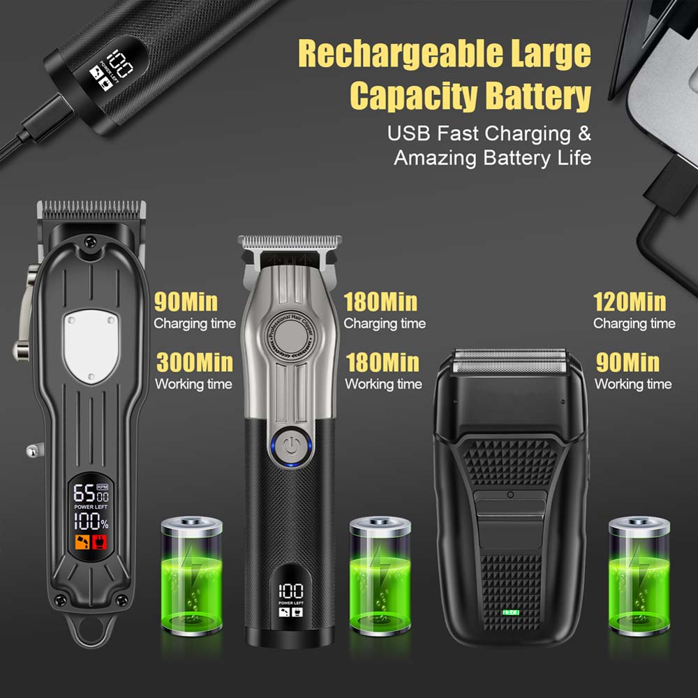남성용 전문 이발사 헤어 클리퍼 세트 - 무선 트리머  - Electric Shaver Rotary 리뷰 및 가격
